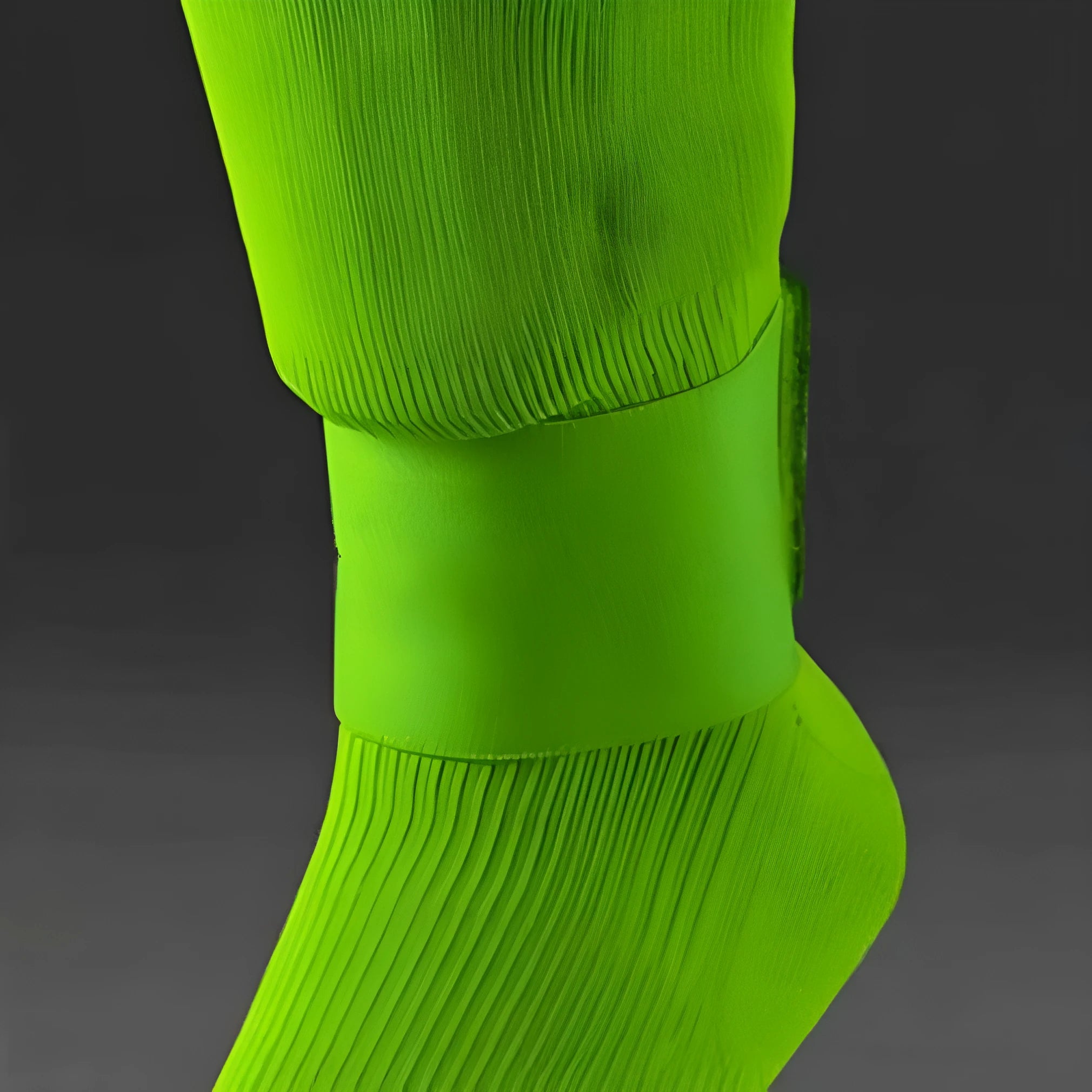 Red elastic rubber shin guard fixing strap for football and sports, shown at 25cm length.