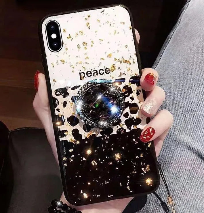 TPU mobile phone case with leopard print pattern for Samsung Galaxy and Apple iPhone models