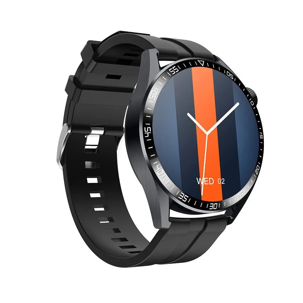 GS3 Max Smart Watch in Black or Silver with 1.35-inch screen on silicone strap