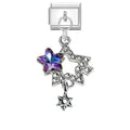 Small stainless steel pendant charm for bracelet modules, 1X0.9cm, electroplated DIY ornament accessory