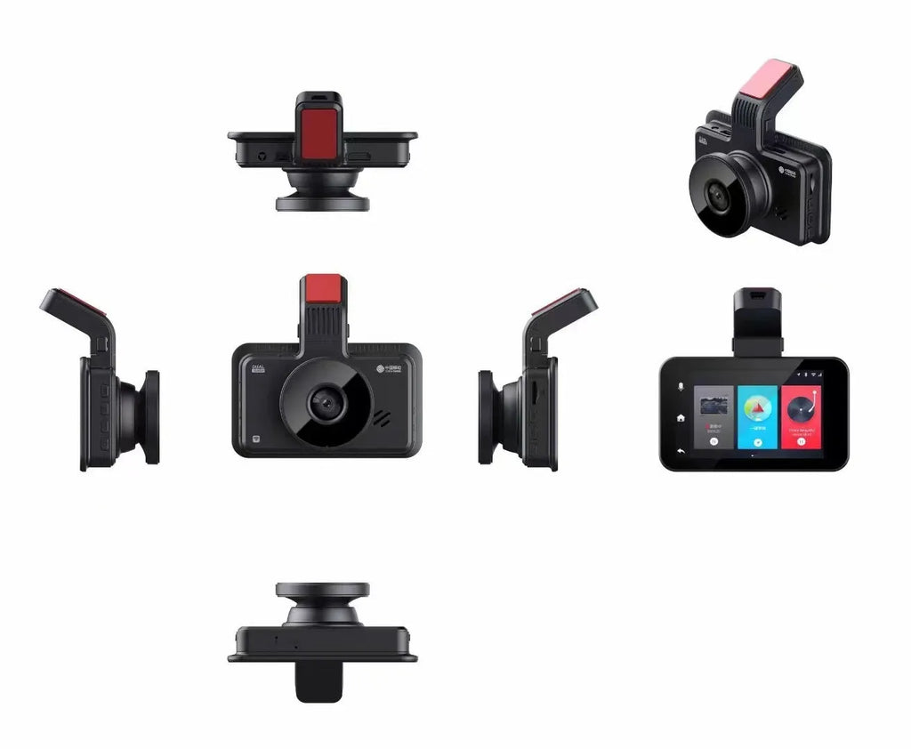 3-inch HD dual lens car DVR dash camera with front and rear recording capability