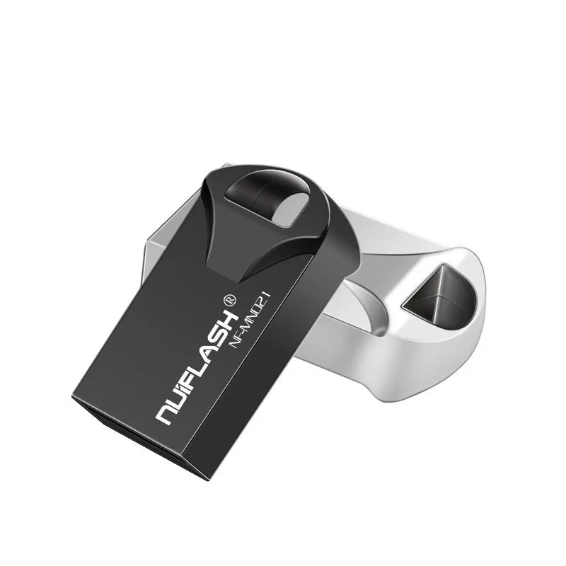 Mini USB flash drive in black and silver colours, 4GB to 128GB capacity, USB 2.0 compatible