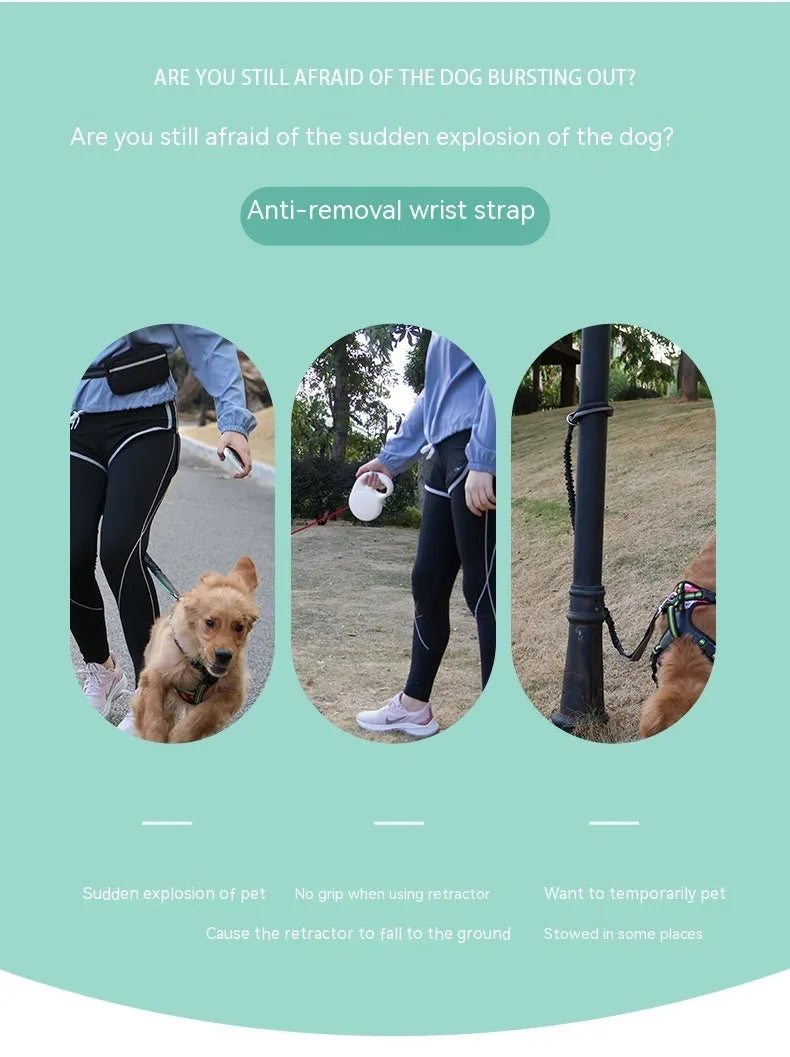Hands-free dog leash wrist strap in nylon with 85cm specification and six colour options