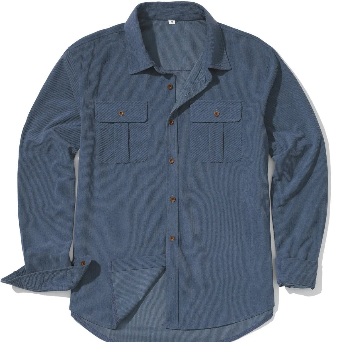 Men's loose corduroy shirt in Japanese retro style with long sleeves