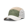Men's adjustable baseball cap in army green with a curved brim, made from quick-drying cotton-polyester fabric.