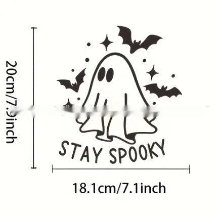 Halloween ghost bat reflective car body sticker 20x18.1cm nine colour options vinyl decal