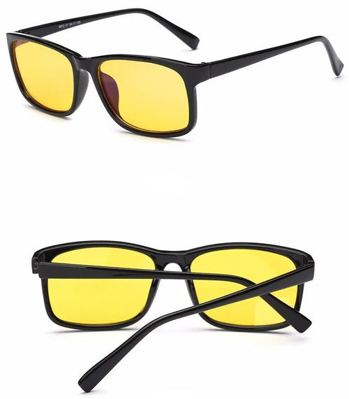 Unisex vintage round anti Blu-ray glasses with PC lens and plastic frame in blue black colour