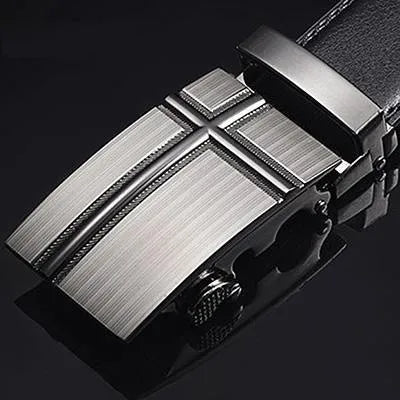Top quality genuine full grain leather belt for men with metal buckle, available in multiple styles and sizes 110-125cm