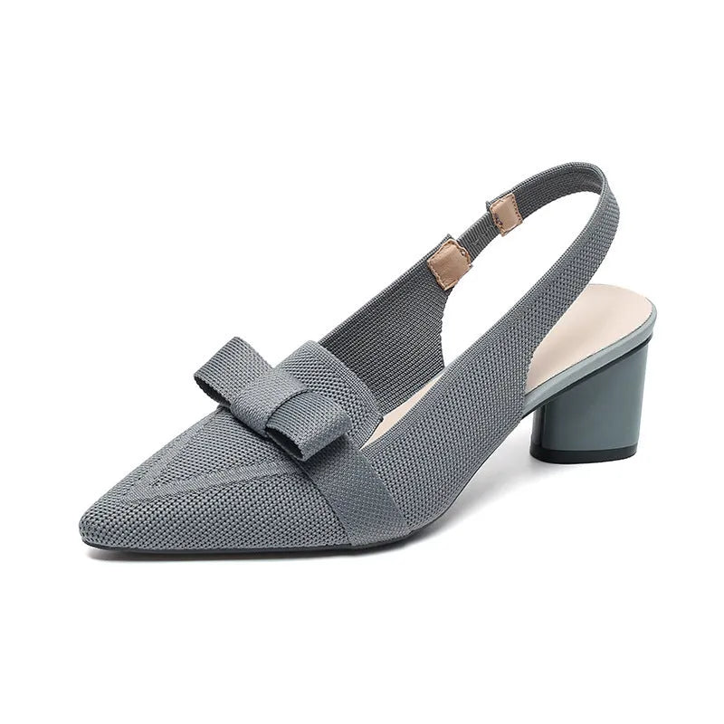 Women's closed toe high heel sandals with ankle strap in butterfly colours