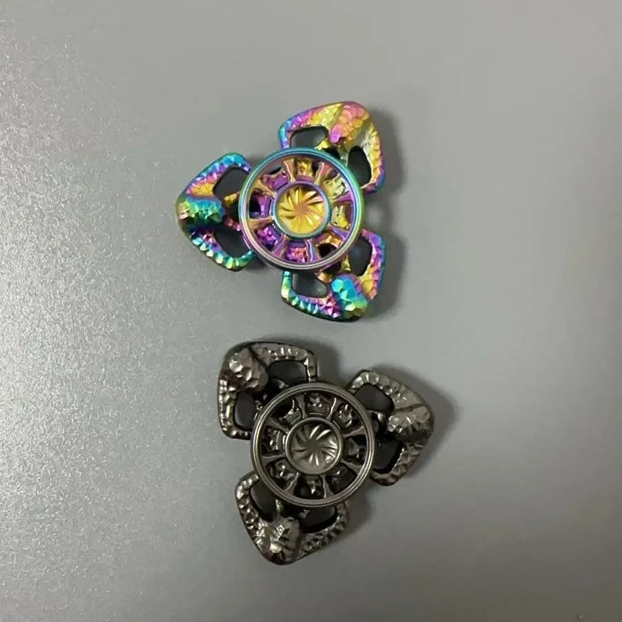 Flame butterfly alloy rotating fingertip gyro pressure reduction toy in colourful and grey options
