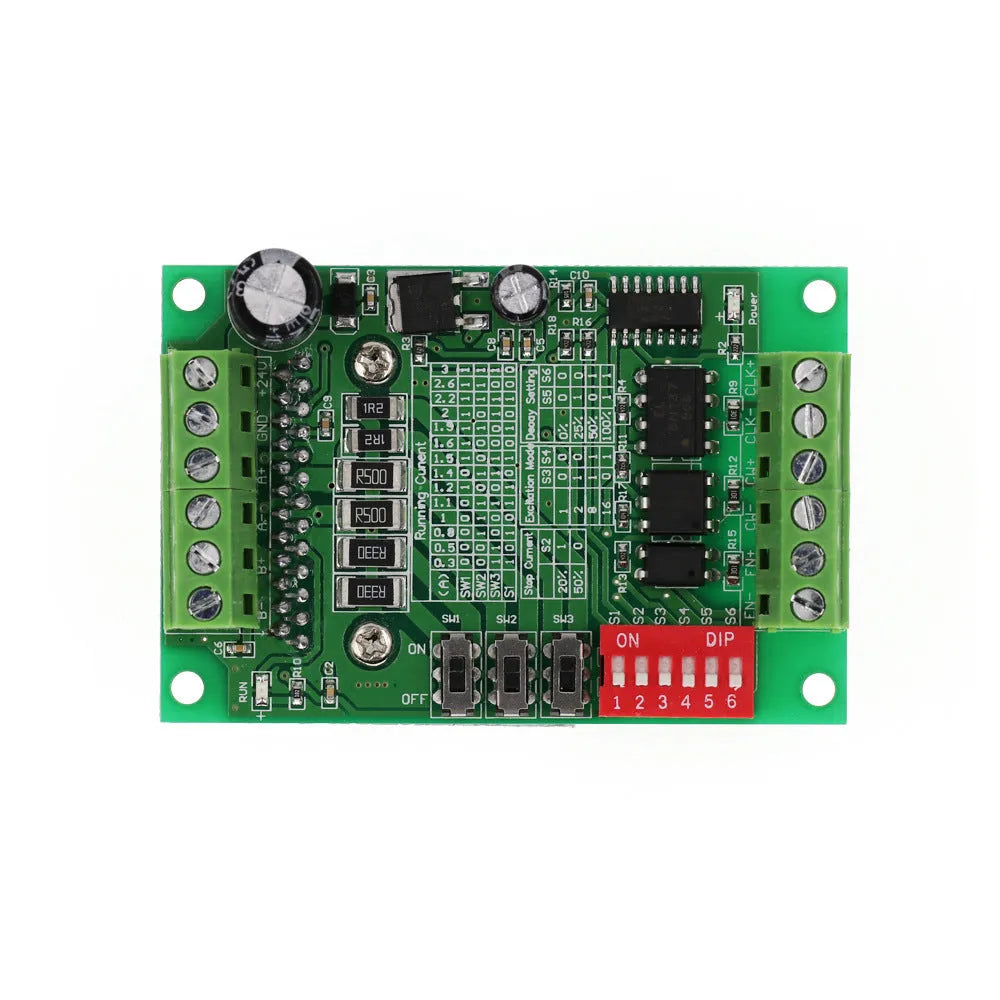 TB6560 stepper motor driver board module with heatsink and connection terminals