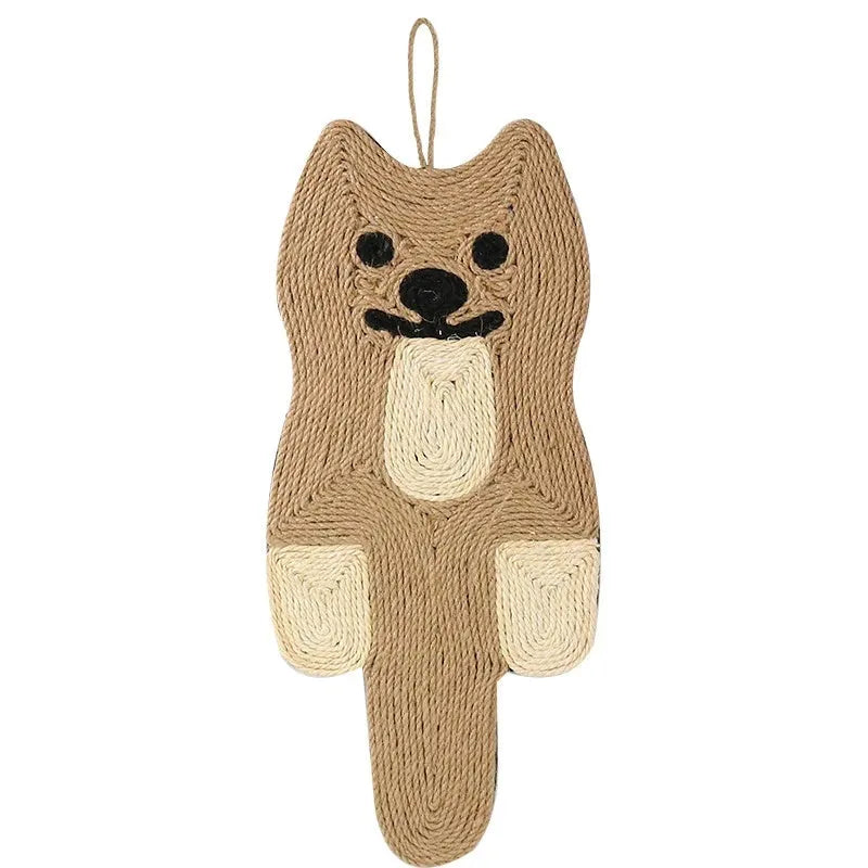Panda design cat scratching pad with sisal surface measuring 54cm long with skid-proof bottom