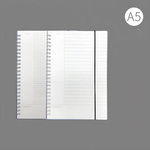 A4 hard cover notebook with PP material and choice of grid, line, or lattice ruling patterns
