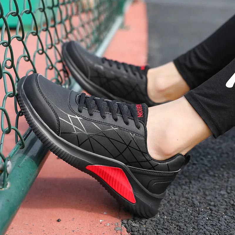 Casual sports running shoes with microfiber upper, mesh lining, PU sole, colour-matching design, sizes 39-44