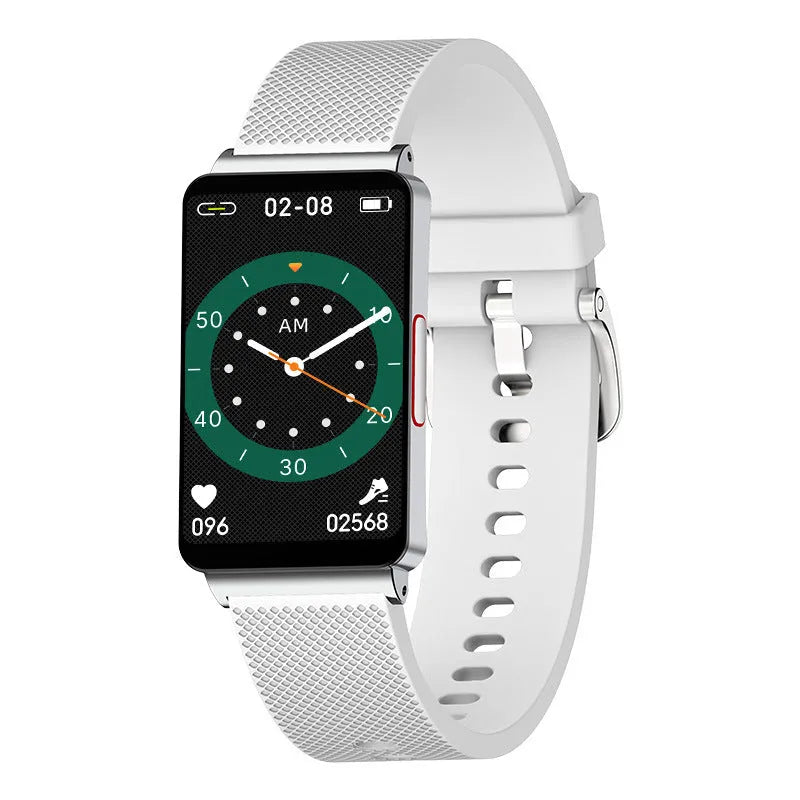 EP08 smart health monitoring bracelet with touch screen display on TPU wrist strap