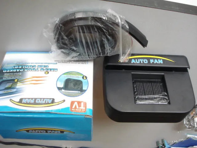 Solar car cooler ABS cool box with exhaust fan low and high power options