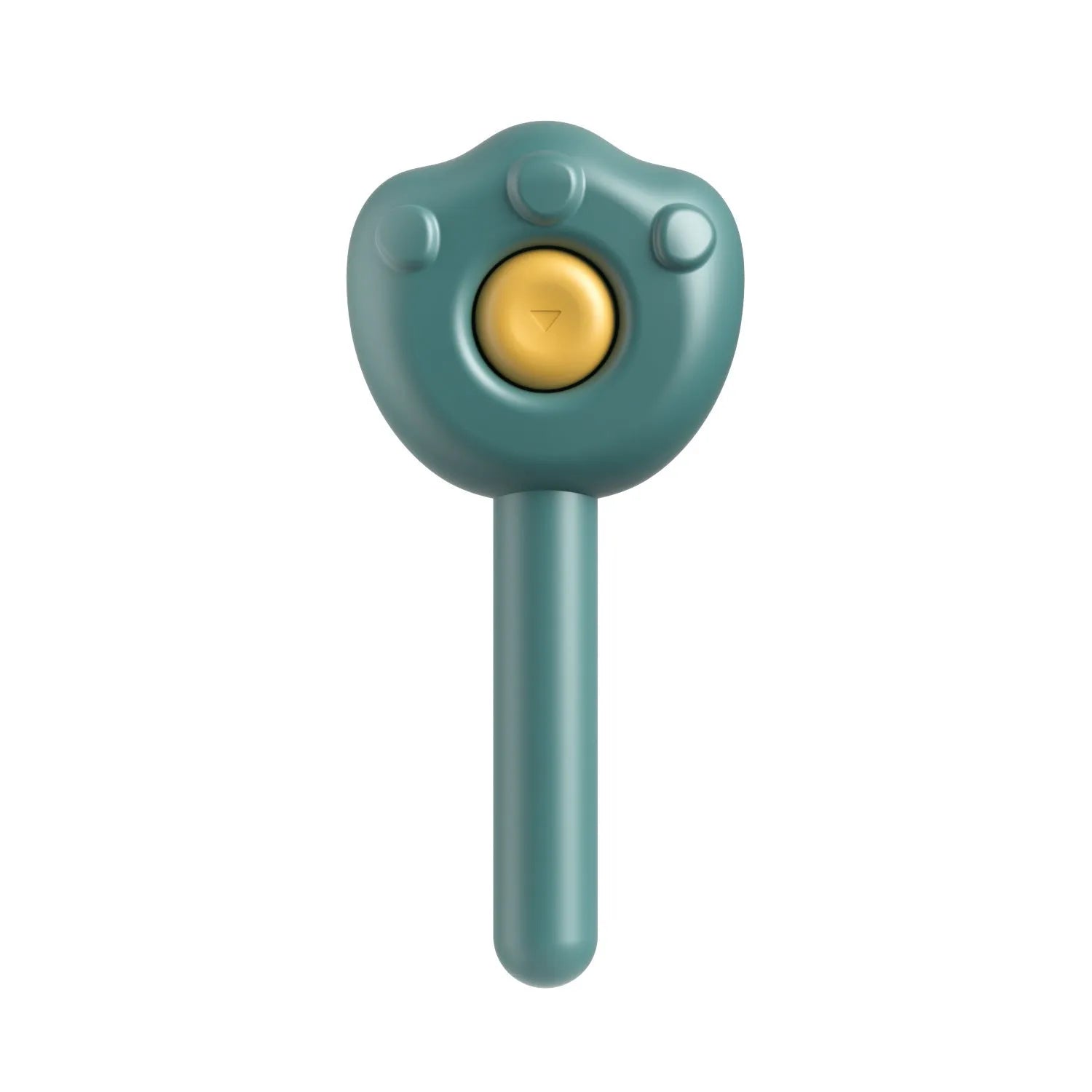 Pet grooming comb with self-cleaning mechanism in blue, green, and yellow colour options