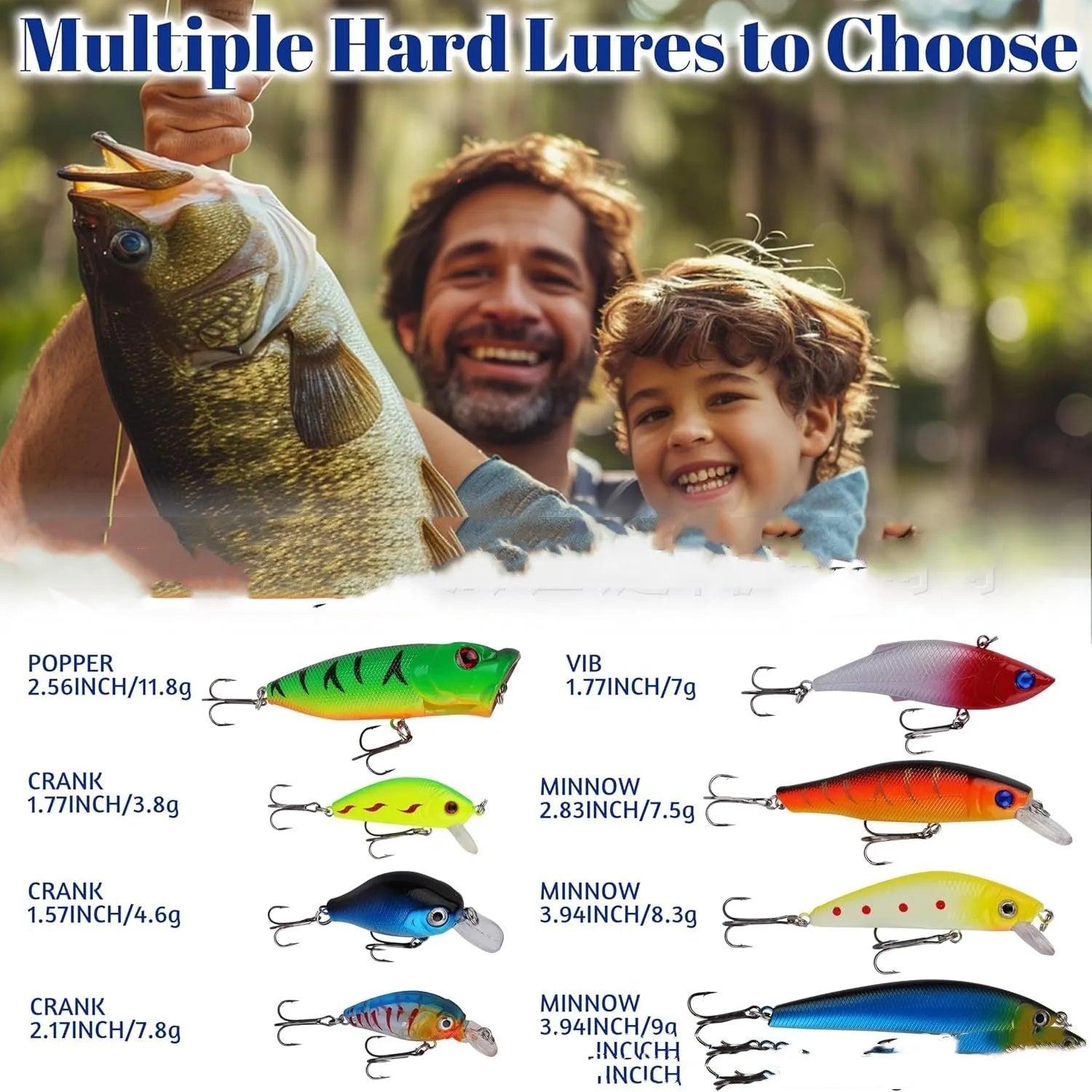 Christmas advent calendar fishing gear set in 14x9x1.5 inch decorative holiday gift box