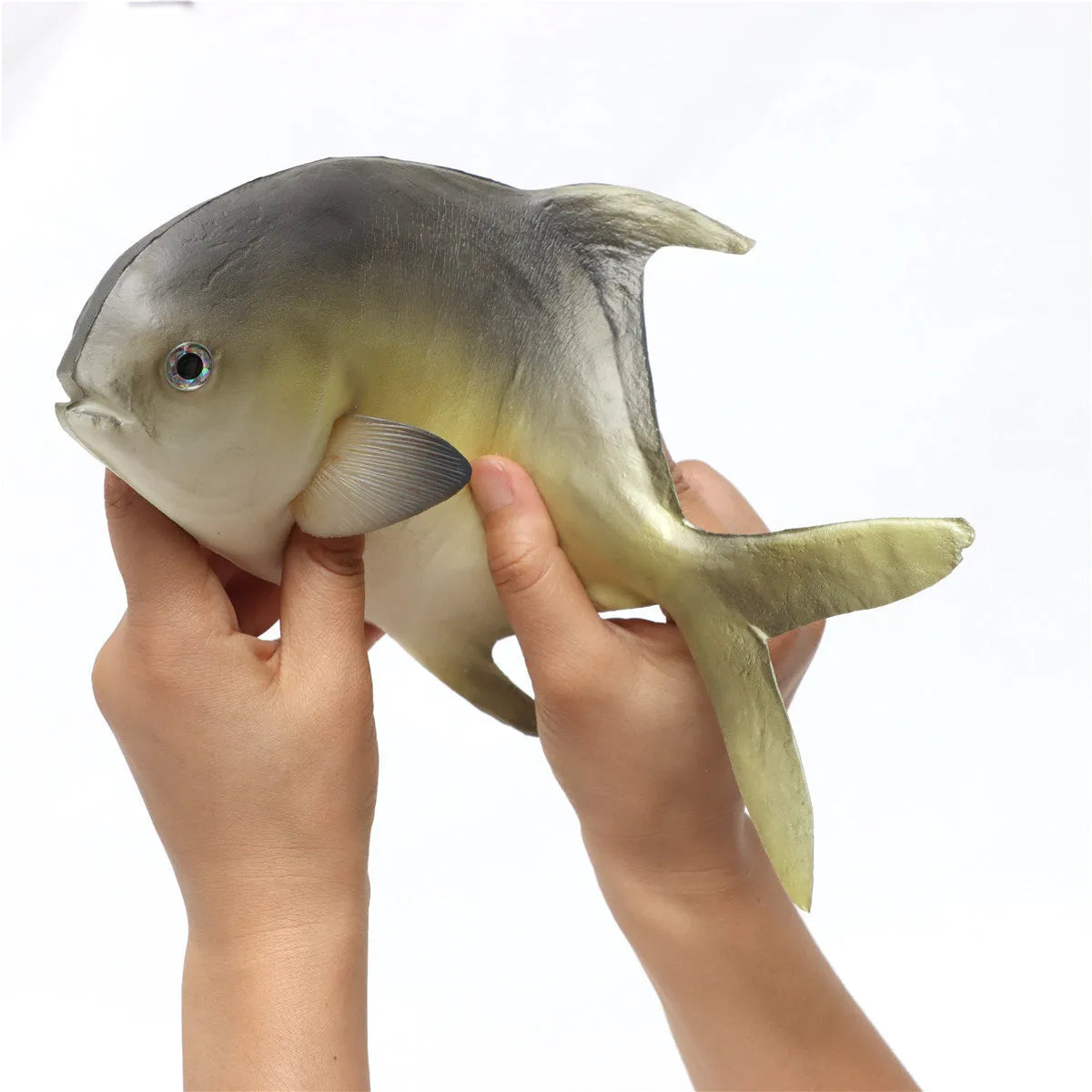 Three PU simulated fish ornaments: yellow-fin tuna, yellow fin tuna and small tuna models