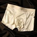 Men's Ice Silk colourblock seamless underwear briefs in veil white and moonlight blue colours