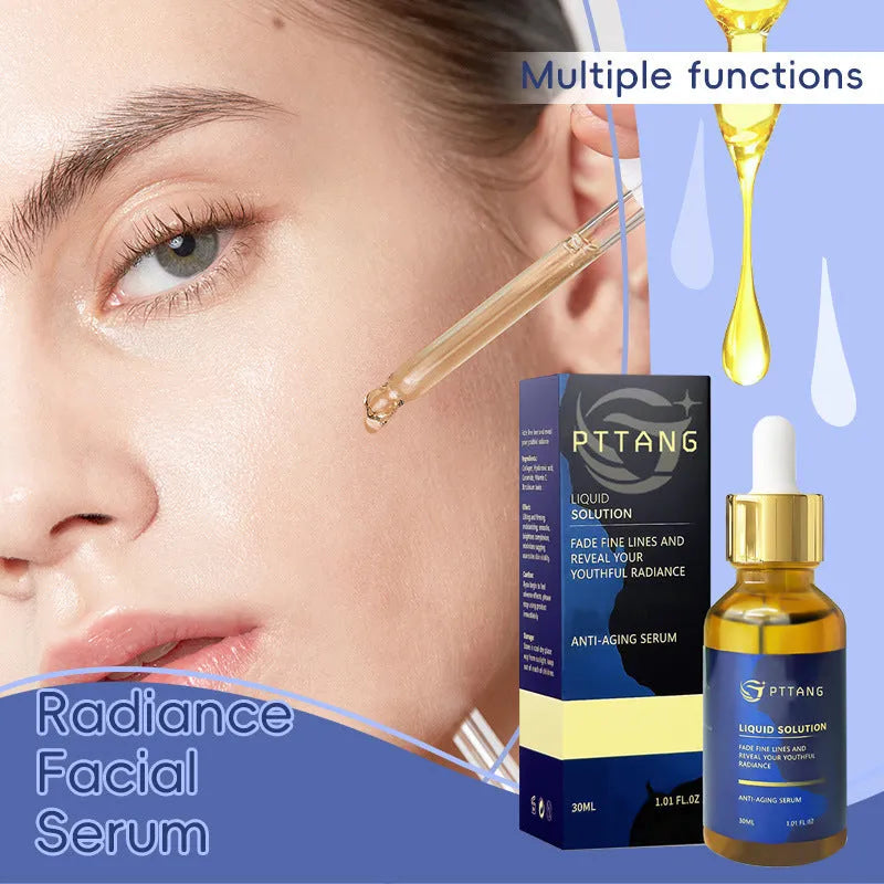 Glorious Facial Liquid moisturiser bottle measuring 10.1 cm tall with care solution for men and women