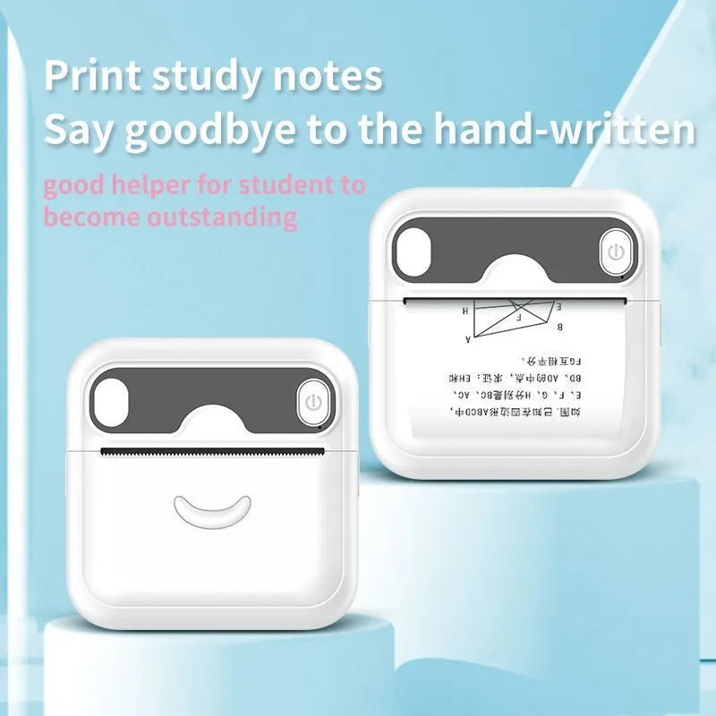 Portable Bluetooth thermal printer pocket size 85x54x44 mm with thermal paper rolls
