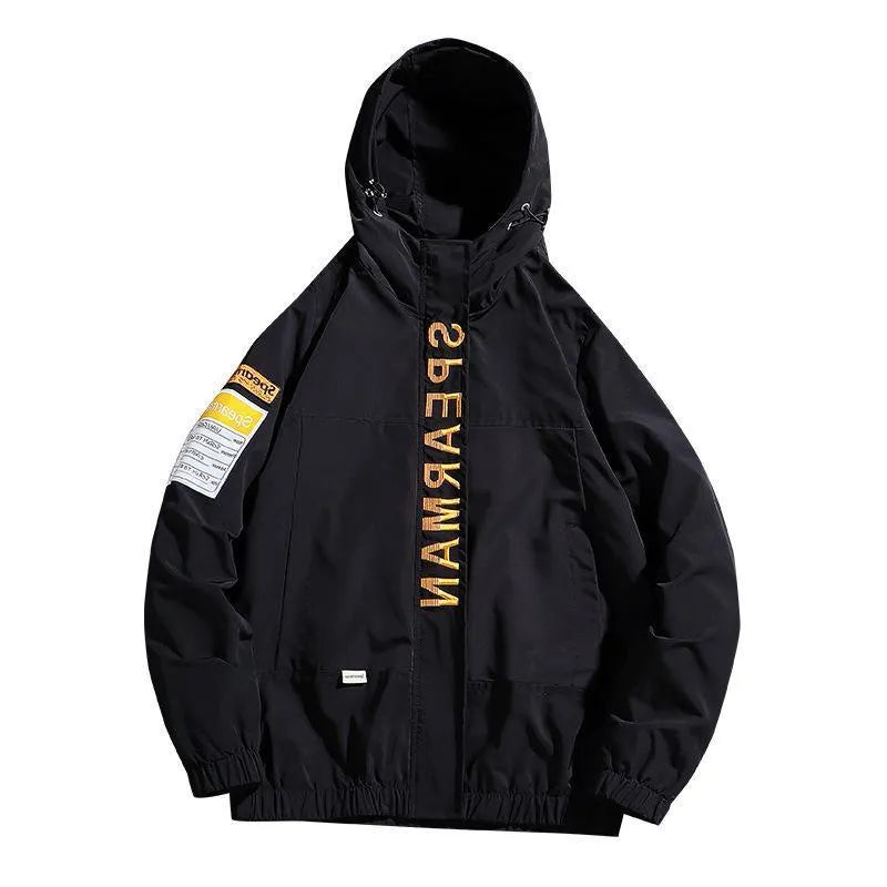 Hong Kong style jacket for men in 100% polyester, available in colours Black, White, Yellow, sizes M to 4XL