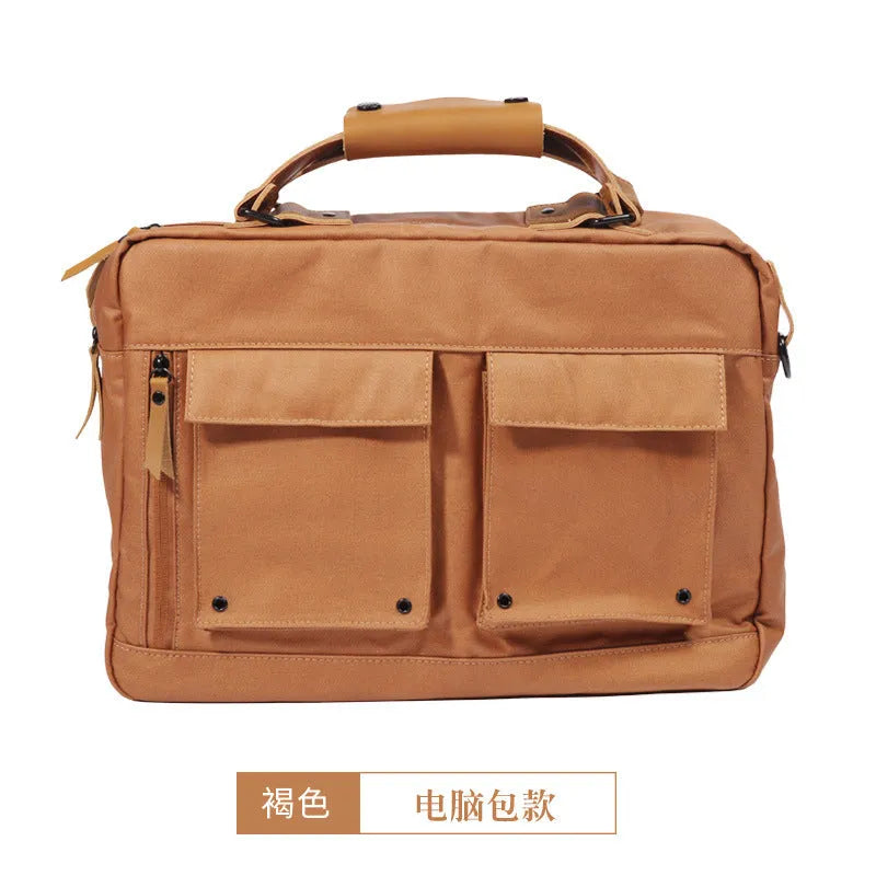 Dpark black laptop bag with single shoulder strap showing 14 inch laptop compartment