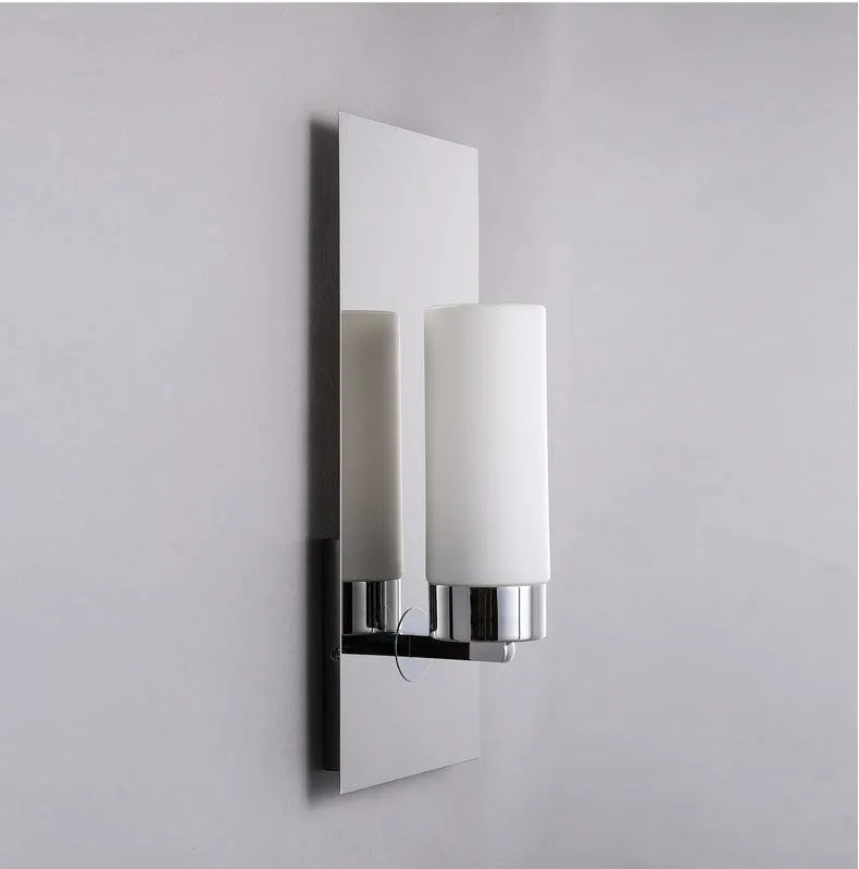 Modern minimalist glass petal wall lamp with button switch, 230mm, for bedside use