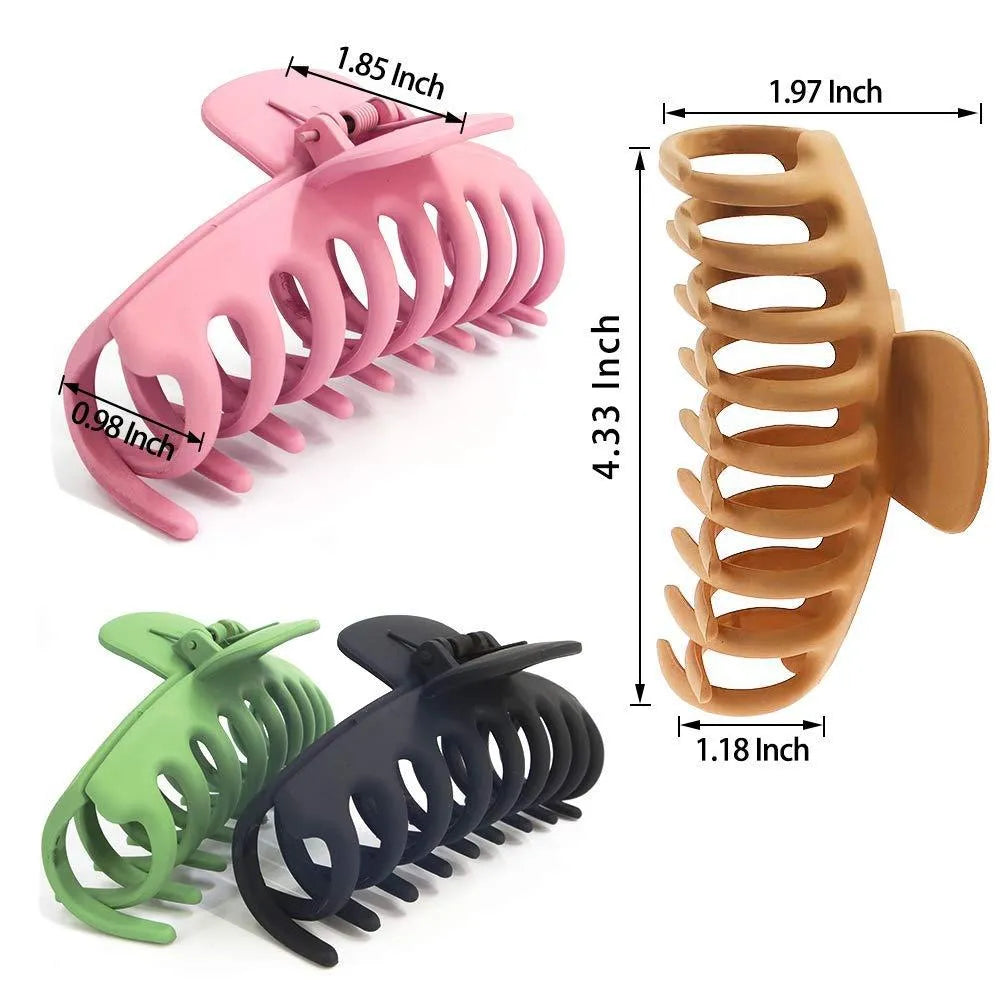 Plastic ponytail clip hair accessory with keel claw and rectangular jaw clips in candy colours