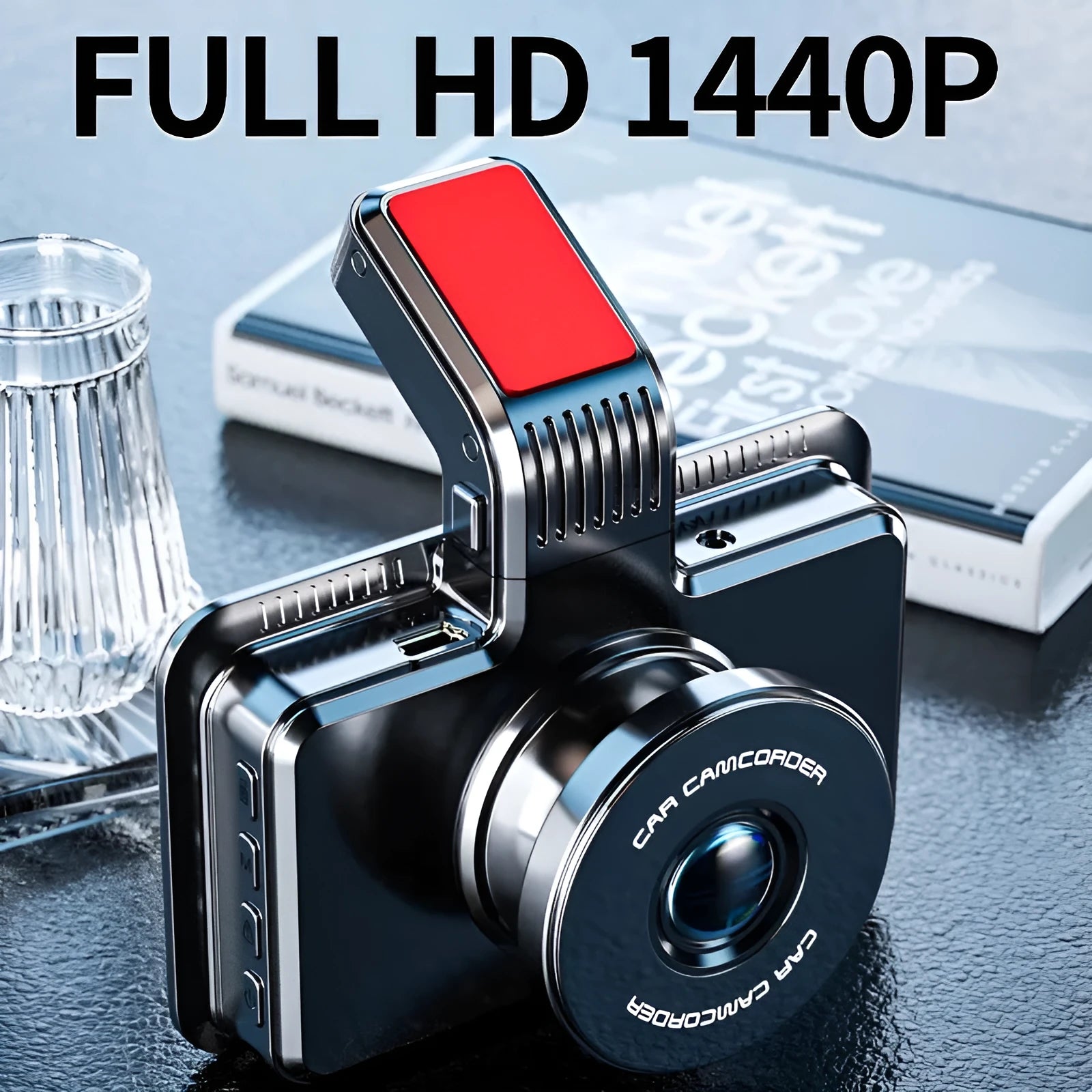3-inch HD dual lens car DVR dash camera with front and rear recording capability
