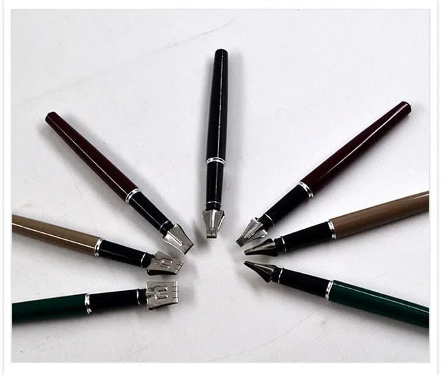 Right Point 7-piece calligraphy pen set with stainless steel nibs in widths from 2MM to 11MM and black ink