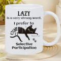 Ceramic mug with thermal transfer printed graphic design and 11oz capacity.