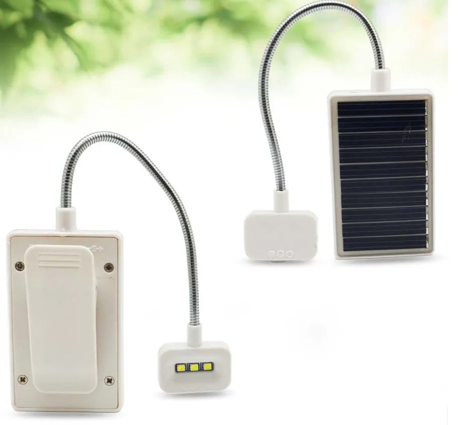 Solar-powered garden light with plastic lampshade and dual charging options