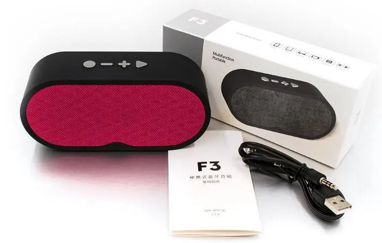Bluetooth wireless subwoofer speaker with HD microphone in plastic housing with TF/USB playback support