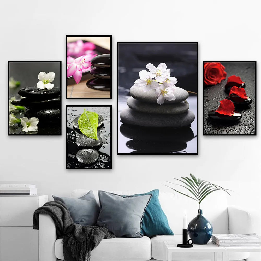 Canvas wall art print feature a spa orchid in a fashion simplicity style, available in multiple sizes from 10x15cm to 60x90cm.
