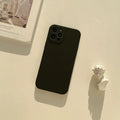 Frosted matte finish TPU phone case for iPhone 14 in slate blue colour on a white background.