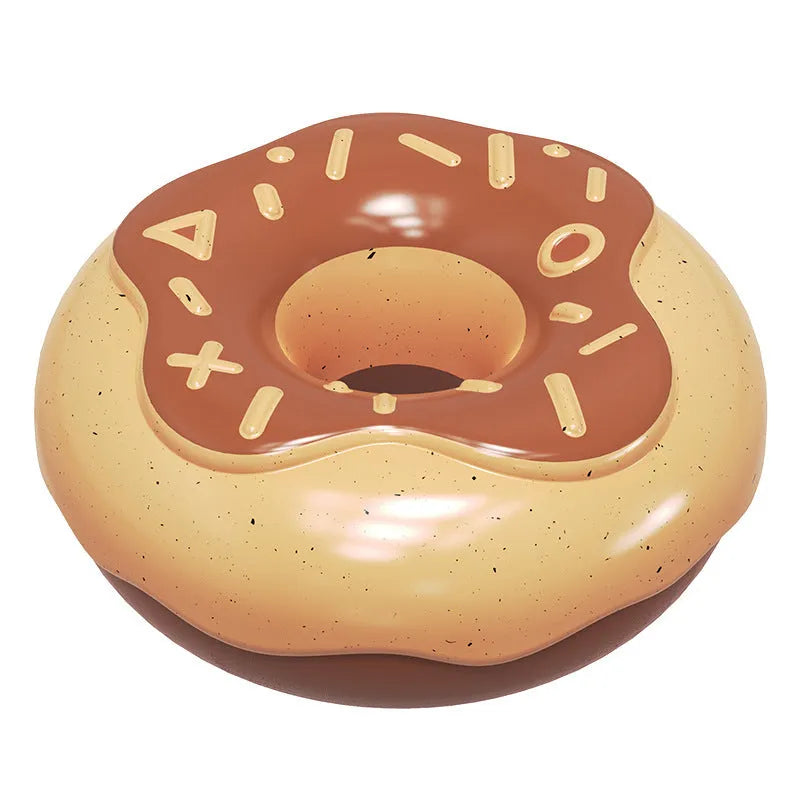 Donut-shaped dog chew toy with molar teeth cleaning sound in TPR material