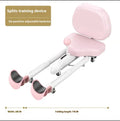 Steel frame leg opener stretching device in pink colour with optional backrest