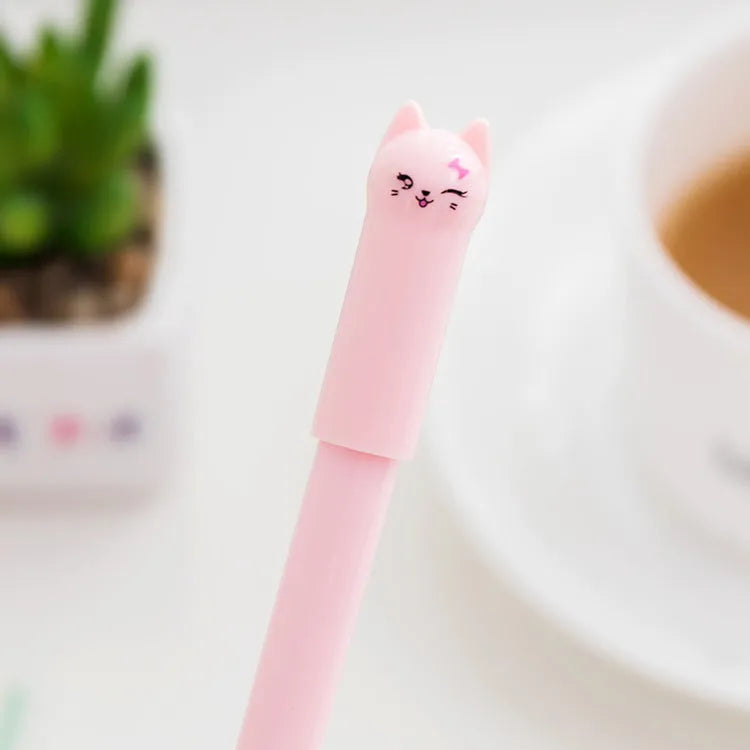 Cute pendulum cat gel pen with 0.5mm tip in various colour options