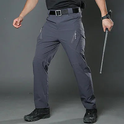 Male army fan special forces quick-drying pants in khaki colour, 97% cotton 3% spandex, with ergonomic knees and YKK zipper