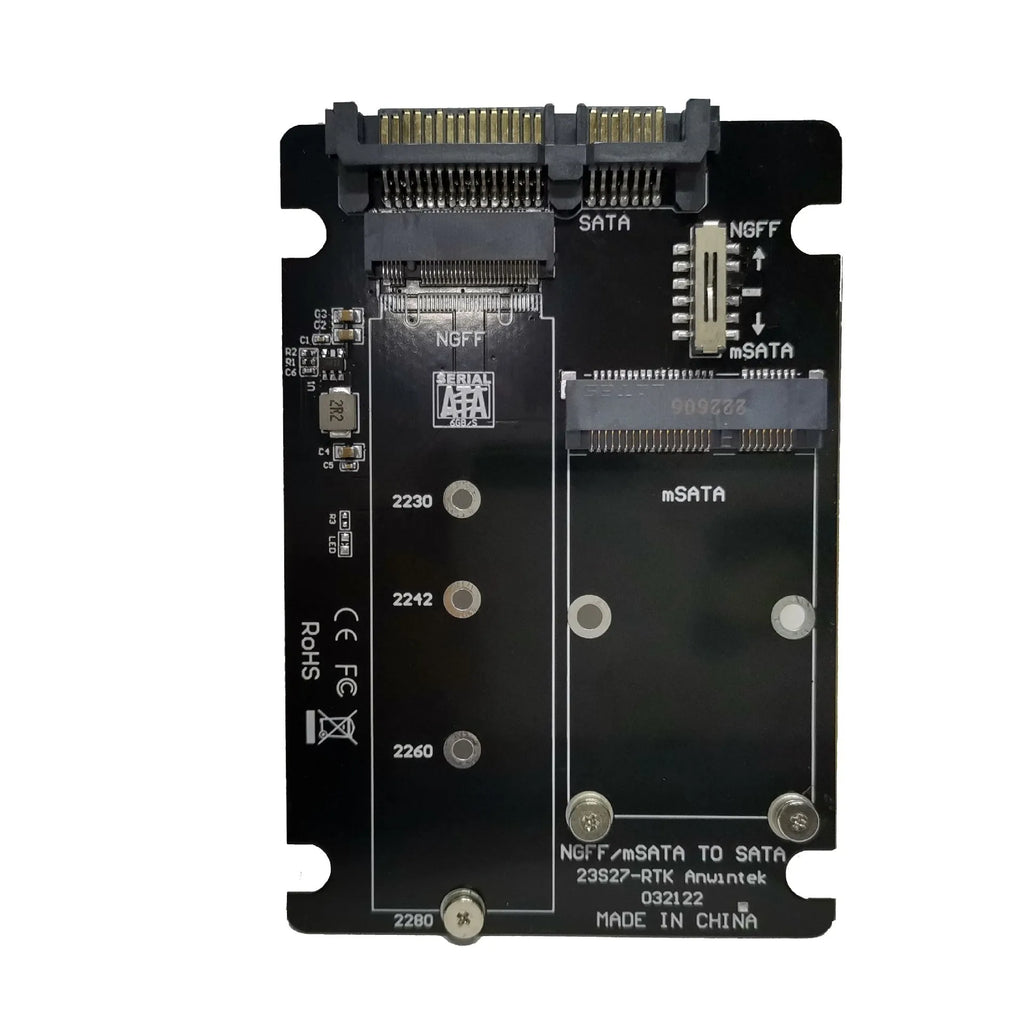 M.2 NGFF to SATA3.0 SSD adapter card with USB 3.0 interface for solid state drives