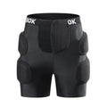 Black adult hip protection pad with NBR padding for skating and skiing safety.