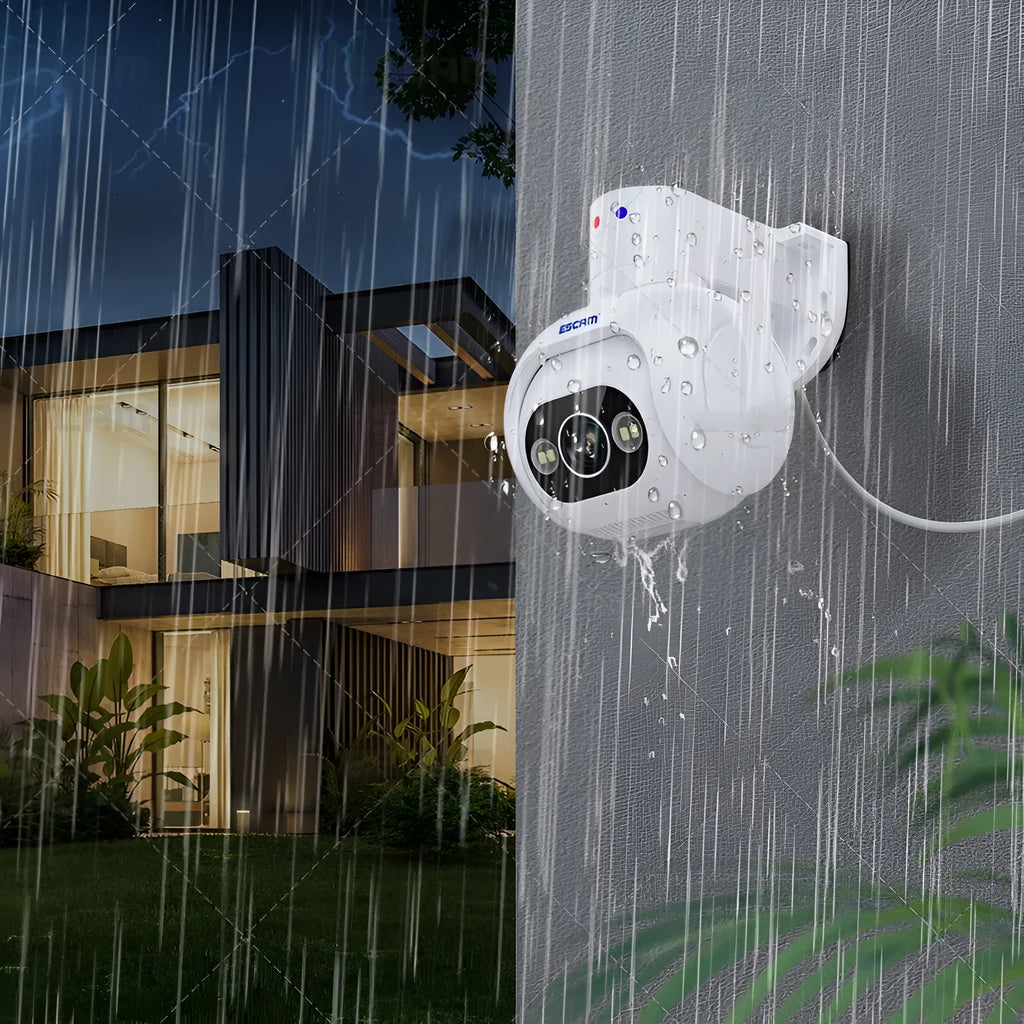 4MP smart colour night vision security camera with wall mount bracket