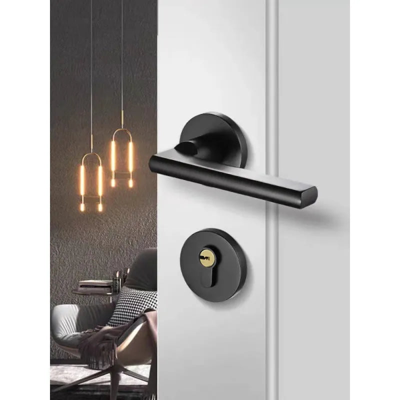 Aluminium alloy magnetic door lock handle for timber doors with multiple style options