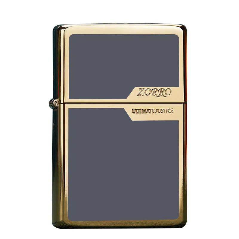 Titanium Color Block kerosene lighter with copper shell and wire drawing finish