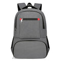 Oxford cloth insulated backpack with curved shoulder straps showing dry-wet separation compartments in light grey colour