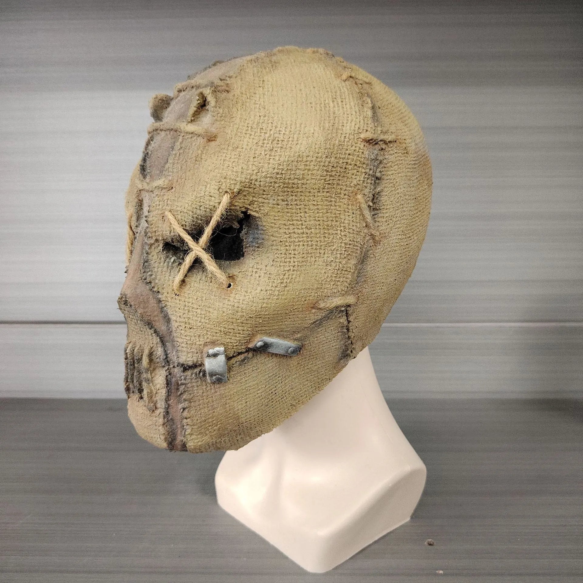 Latex scar skull horror mask head cover for Halloween costumes.