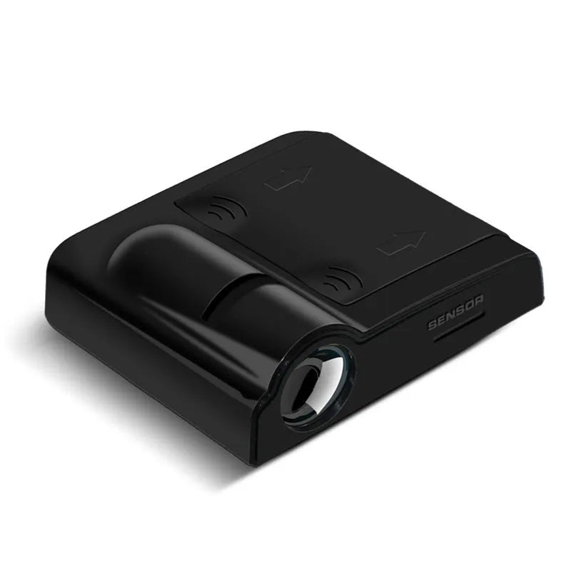 Black or beige ABS plastic car decorative projection radium lamp showing compact size.
