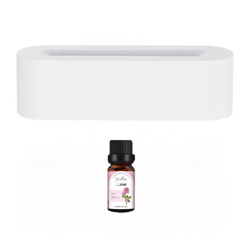 White square flame aroma diffuser with LED lights and water mist emission